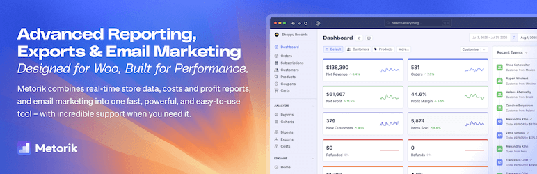 Metorik — Reports & Email Automation for WooCommerce