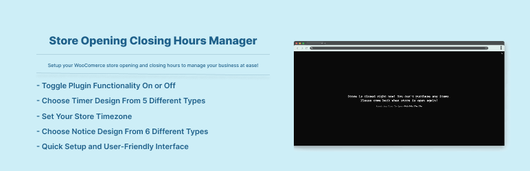 Store Opening Closing Hours Manager